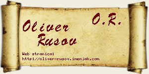 Oliver Rusov vizit kartica